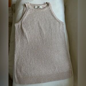 LOFT Beige Shimmer Tank Top in XSP